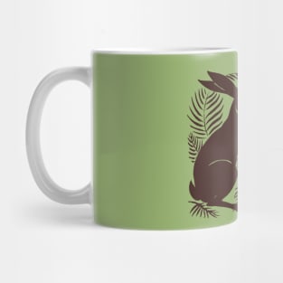 William de Morgan Hares or Rabbits Green and Brown Mug